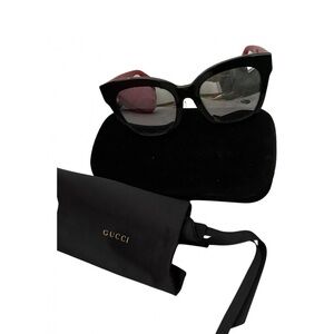Gucci Women's Black Cat-Eye Sunglasses